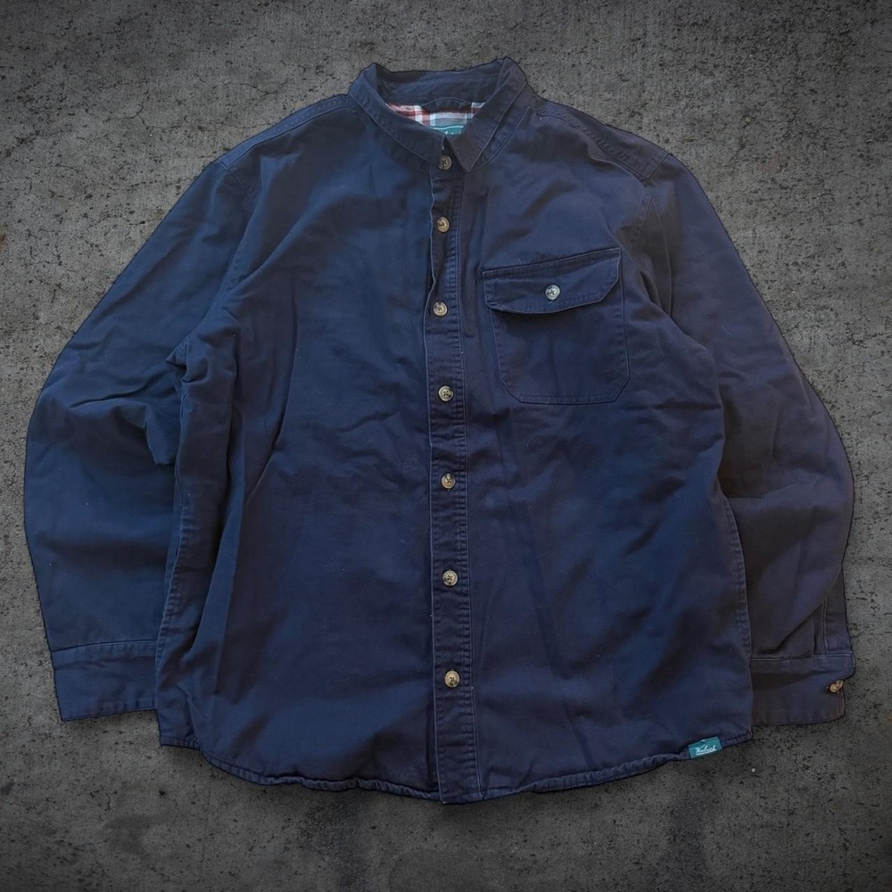 Woolrich Green Label Flannel Lined Shacket Size Large Preppy Fall Workwear Cozy